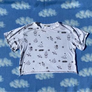 Space Pattern Crop Top
